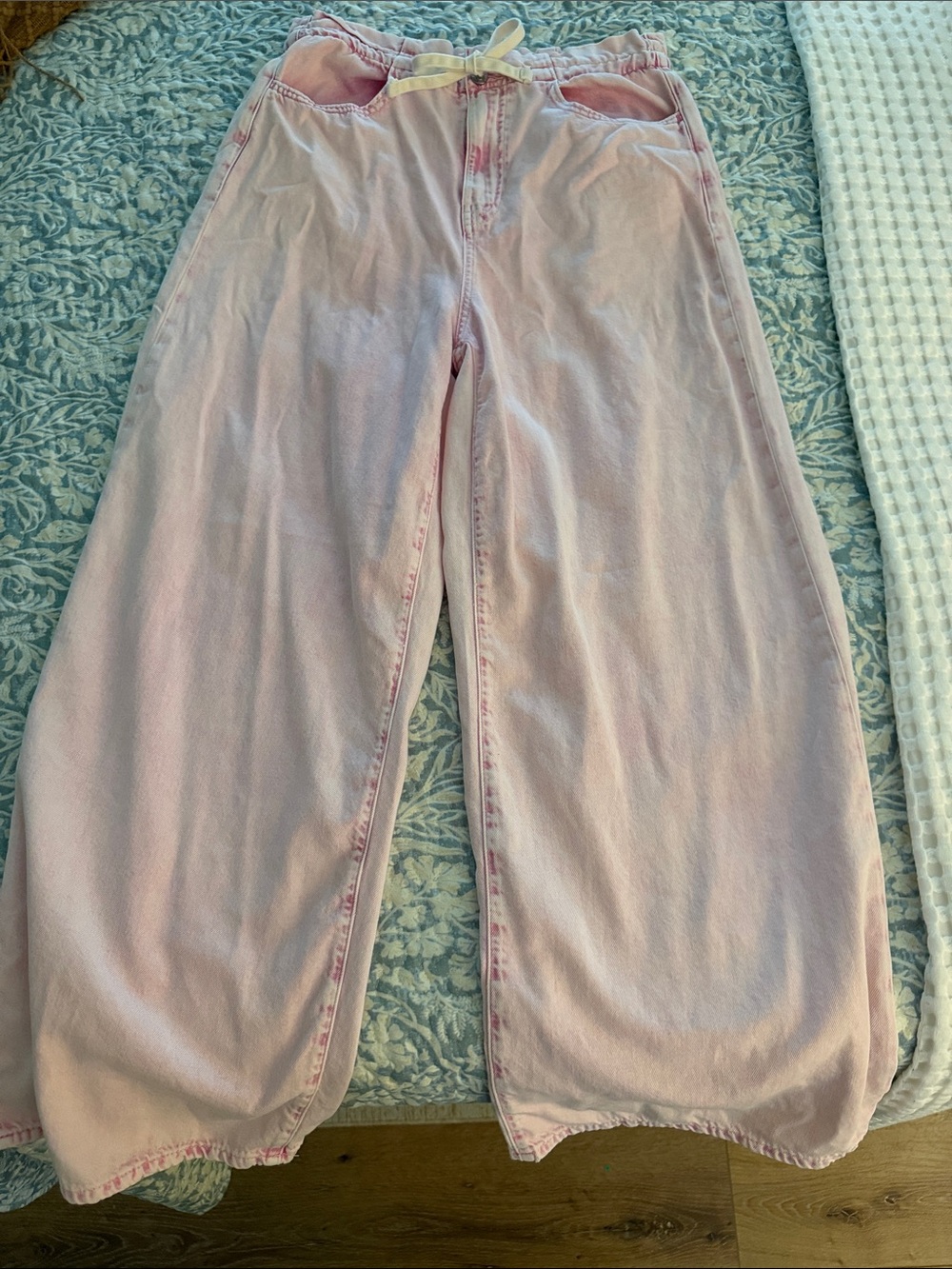 GAP Light Pink Wide Leg Cotton Pants